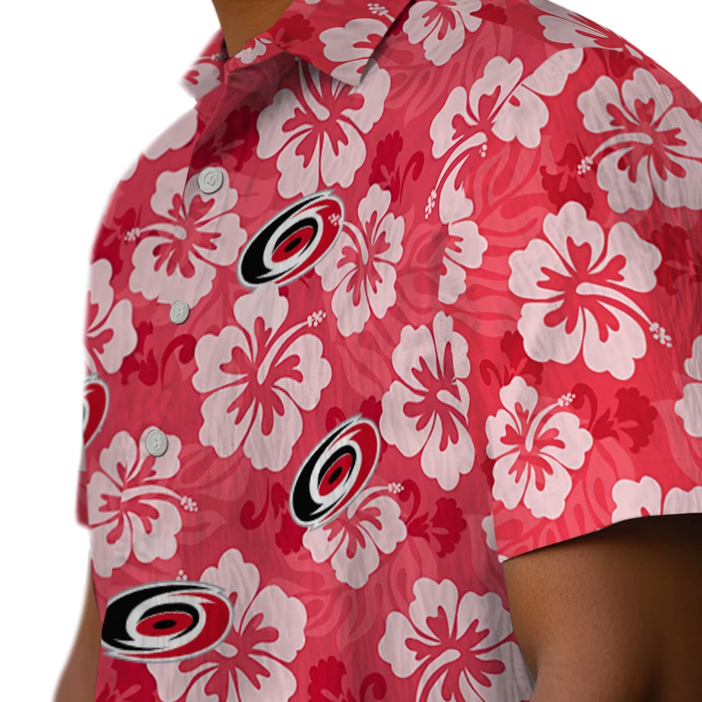 Carolina Hurricanes Hawaiian Shirt - Hibiscus Cluster 8 Carolina Hurricanes Hawaiian Shirt - Hibiscus Cluster - Image 8
