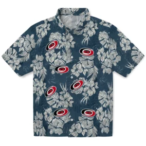 Carolina Hurricanes Hawaiian Shirt - Hibiscus Flowers