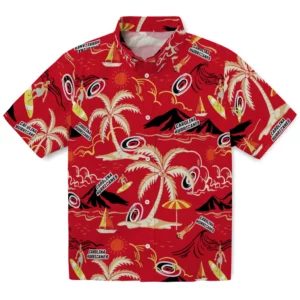 Carolina Hurricanes Hawaiian Shirt - Palm Tree Island