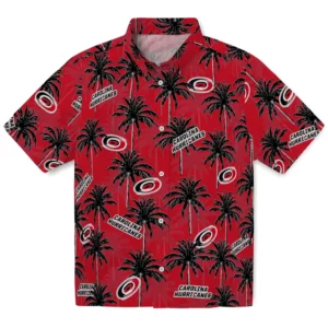 Carolina Hurricanes Hawaiian Shirt - Palm Tree Motif