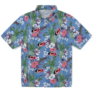 Carolina Hurricanes Hawaiian Shirt - Pineapple Bouquet