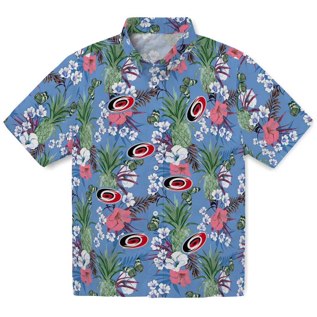 Carolina Hurricanes Hawaiian Shirt - Pineapple Bouquet 1 Carolina Hurricanes Hawaiian Shirt - Pineapple Bouquet