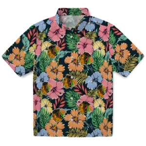Chicago Blackhawks Hawaiian Shirt - Brilliant Hibiscus Garden
