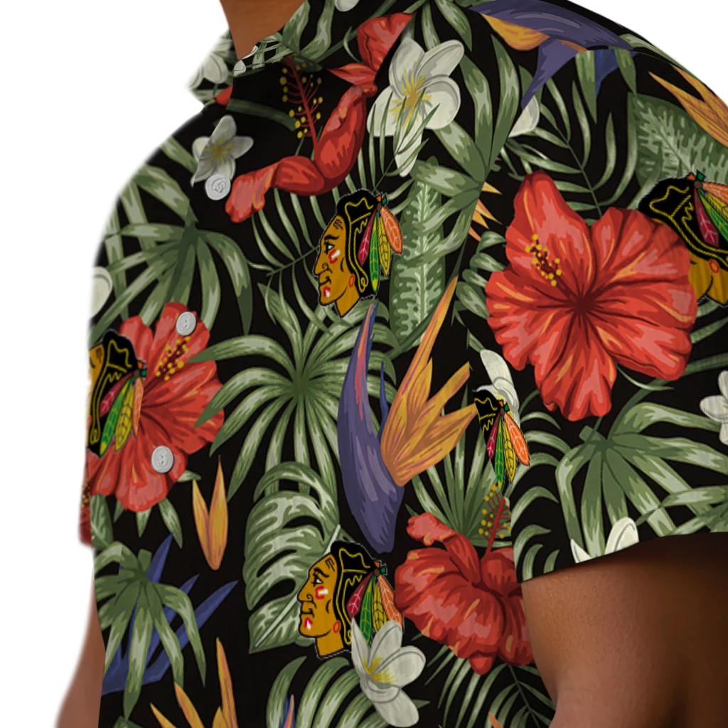 Chicago Blackhawks Hawaiian Shirt - Hawaii Floral Hibiscus 8 Chicago Blackhawks Hawaiian Shirt - Hawaii Floral Hibiscus - Image 8
