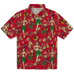 Chicago Blackhawks Hawaiian Shirt - Hawaiian Girls Design
