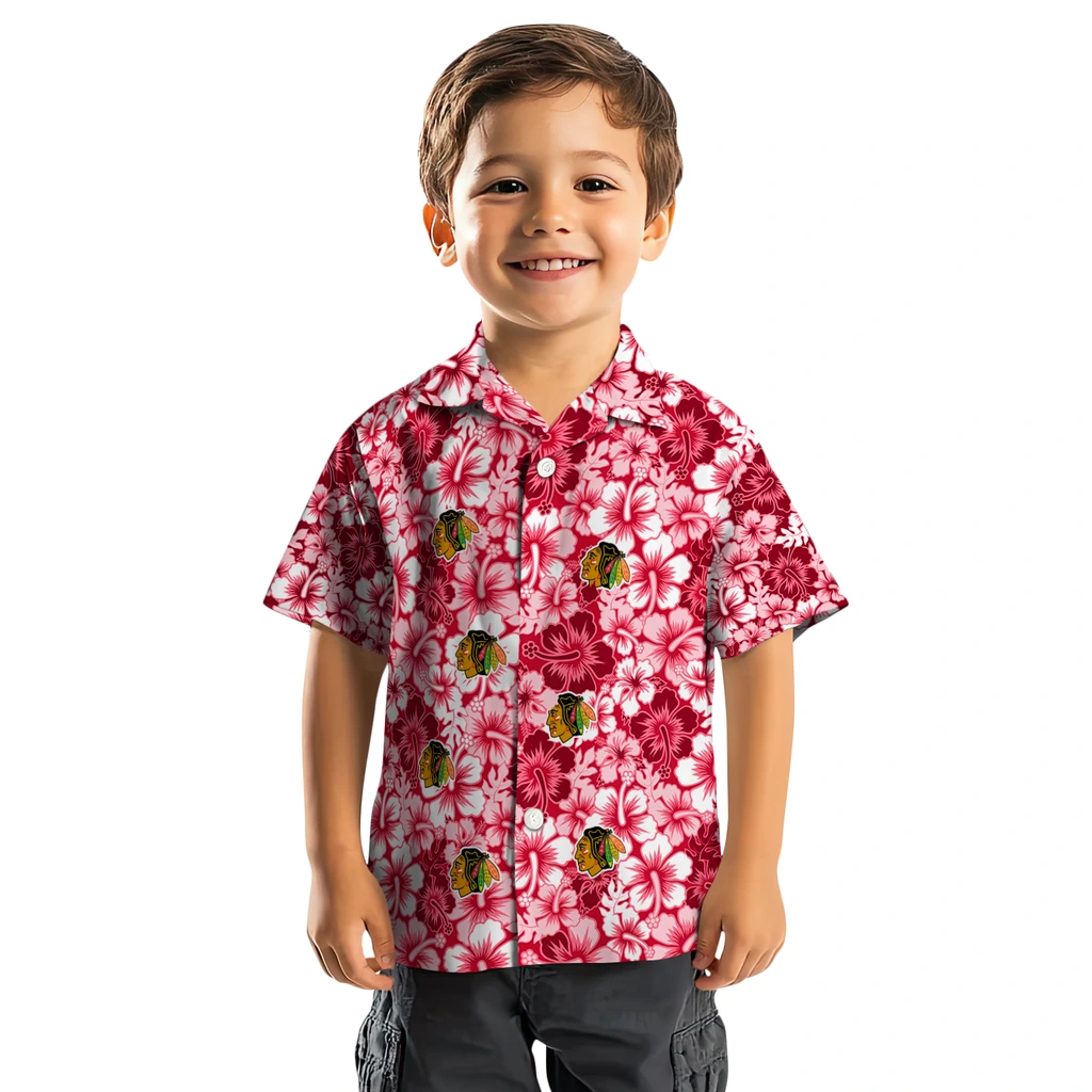 Chicago Blackhawks Hawaiian Shirt - Hibiscus Blooms 7 Chicago Blackhawks Hawaiian Shirt - Hibiscus Blooms - Image 7