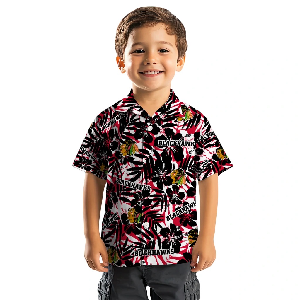 Chicago Blackhawks Hawaiian Shirt - Hibiscus Overlay 7 Chicago Blackhawks Hawaiian Shirt - Hibiscus Overlay - Image 7