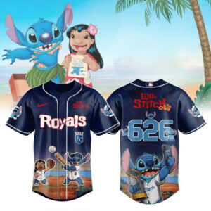 Kansas City Royals Lilo And Stitch 626 Baseball Jersey Kansas City Royals Merch Father Gifts