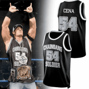 John Cena Chain Gang Soldier 54 Basketball Jersey John Cena Merch Best Father's Day Gifts For Dad