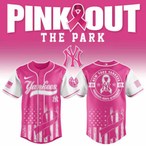 2025 New York Yankees Breast Cancer Awareness Game Night Jersey New York Yankees Merch For Fans