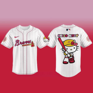 Atlanta Braves x Hello Kitty Night Game Baseball Jersey First Fathers Day Gift