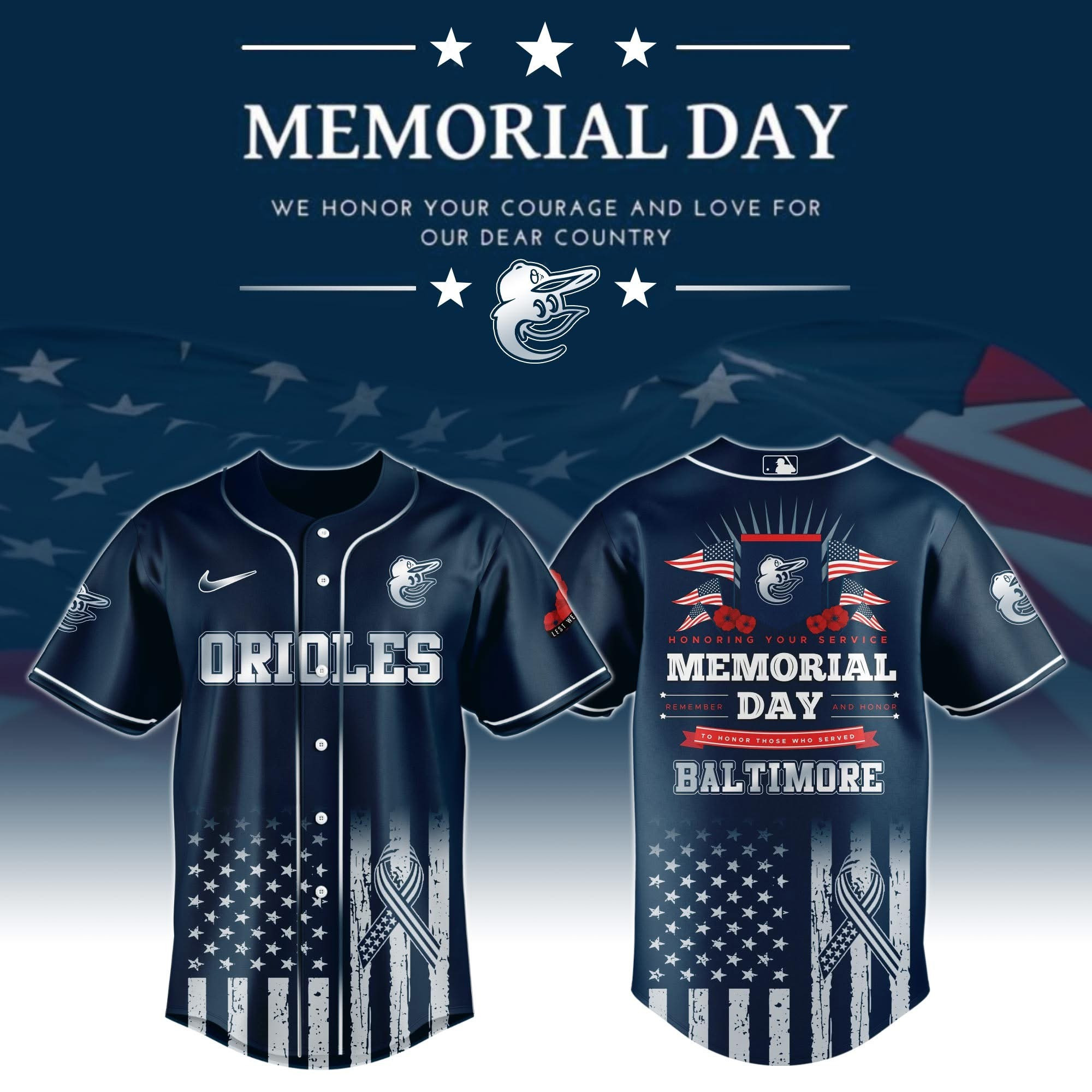 Baltimore Orioles Memorial Day Baseball Jersey 2025 Baltimore Orioles Merch Gifts For Fans 1 Baltimore Orioles Memorial Day Baseball Jersey 2025 Baltimore Orioles Merch Gifts For Fans