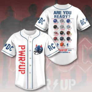 ACDC PWR UP 2025 North America Baseball Jersey ACDC Merch Father's Day Presents For Son