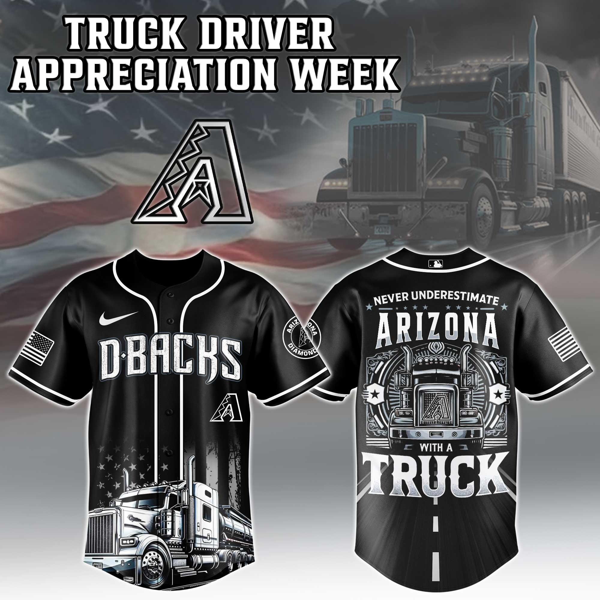 Arizona Diamondbacks X Nation Truck Driver Appreciation Week Edition Jersey 2025 1 Arizona Diamondbacks X Nation Truck Driver Appreciation Week Edition Jersey 2025