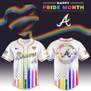 Atlanta Braves x Happy Pride Month 2025 Baseball Jersey Atlanta Braves Merch Father Gifts