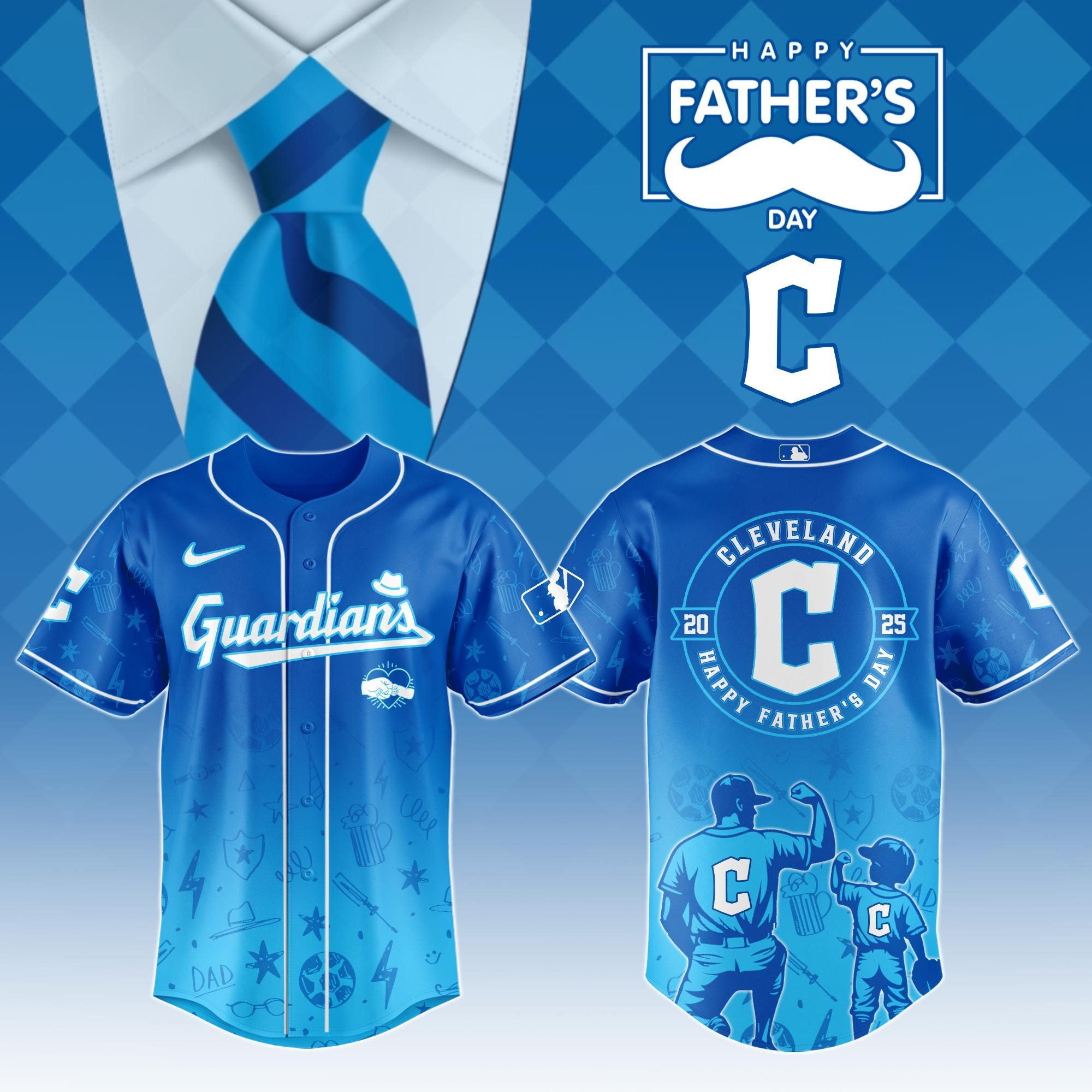 Cleveland Guardians Special Father's Day 2025 Edition Jersey Cleveland Guardians Merch 1 Cleveland Guardians Special Father's Day 2025 Edition Jersey Cleveland Guardians Merch