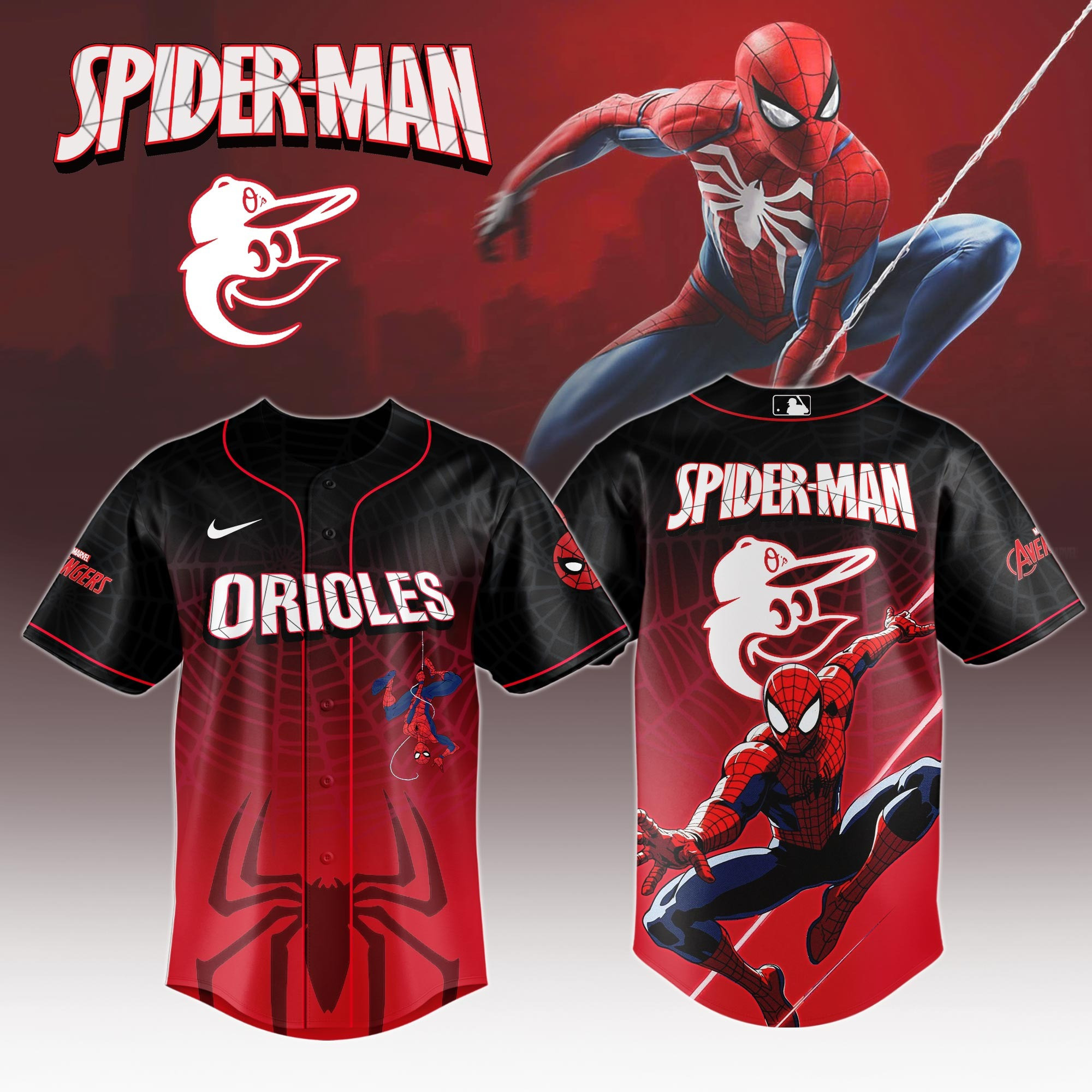 Baltimore Orioles x Spider Man Game Night Special Edition Jersey Baltimore Orioles Merch 1 Baltimore Orioles x Spider Man Game Night Special Edition Jersey Baltimore Orioles Merch