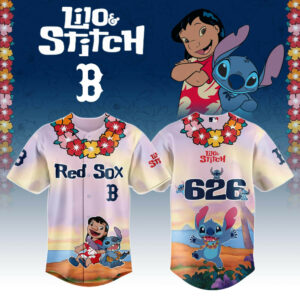 Boston Red Sox x Lilo And Stitch Special Edition Jersey 2025 Boston Red Sox Merch