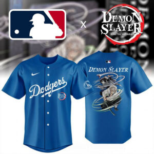 Demon Slayer x Los Angeles Dodgers 2025 Baseball Jersey Father's Day Gifts For Husband