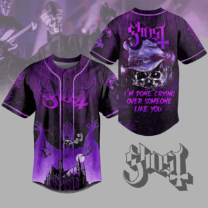 Ghost I'm Done Crying Over Someone Like You Baseball Jersey Ghost Merch For Fans Dad Gifts