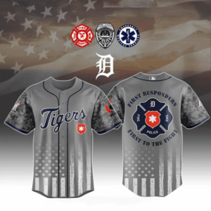 Detroit Tigers x First Responders 2025 Special Jersey Detroit Tigers Merch Husband Gifts