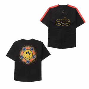 EDC Merchandise EDC Smile Overspray Baseball Jersey Gifts For Music Fans