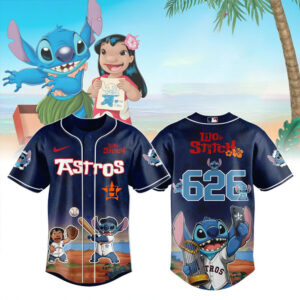 Houston Astros Lilo And Stitch 626 Baseball Jersey Houston Astros Merch Top Father's Day Gifts