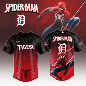 Detroit Tigers x Spider Man Game Night Special Edition Jersey Detroit Tigers Merch Fans Gifts