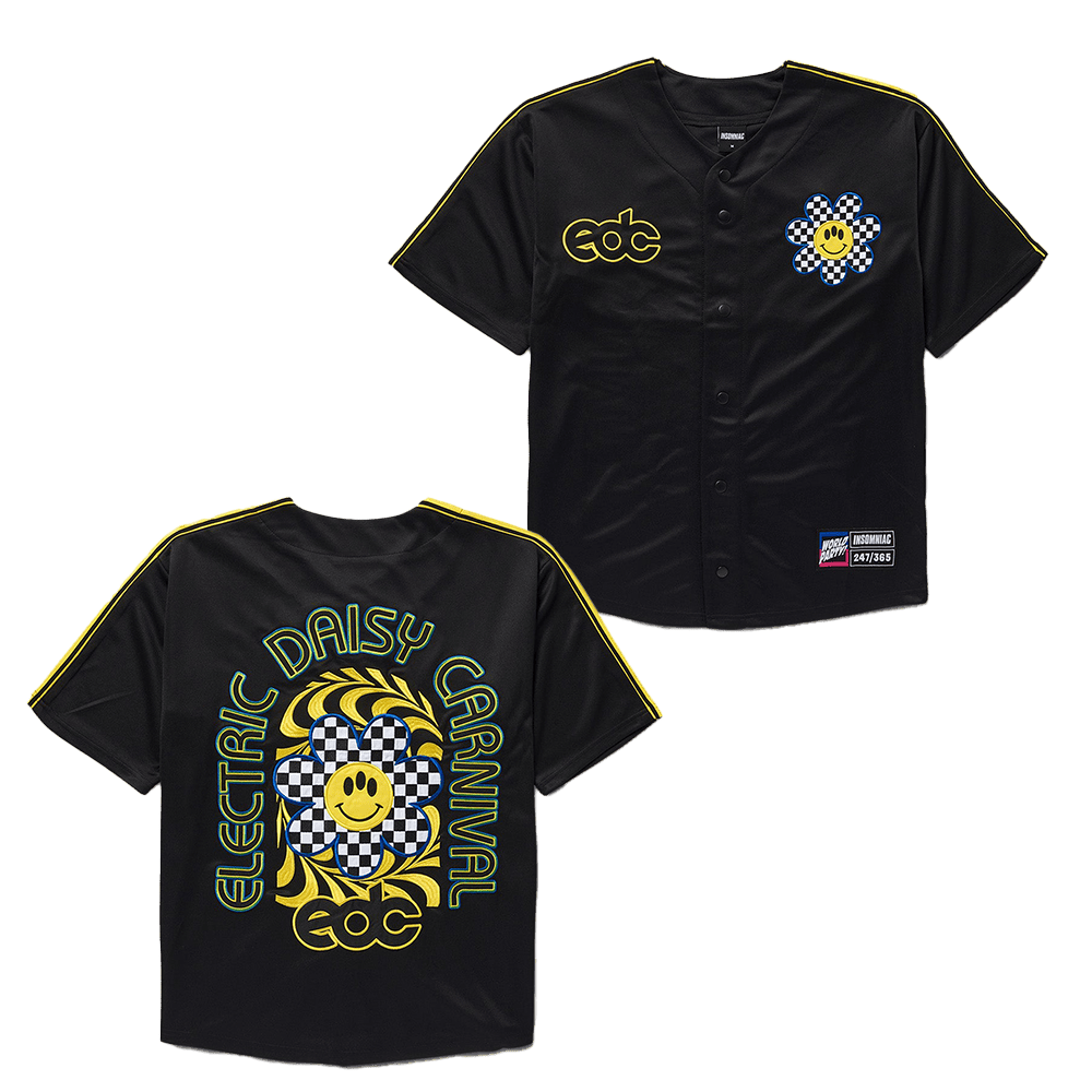 EDC Merchandise EDC Sunflower Smiles Baseball Jersey Gifts For Music Fans 1 EDC Merchandise EDC Sunflower Smiles Baseball Jersey Gifts For Music Fans