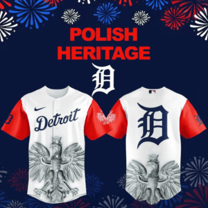 Detroit Tigers 2025 Polish Heritage Special Jersey Detroit Tigers Merch Gifts For Baseball Fans