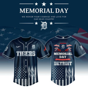 Detroit Tigers Special Memorial Day Edition Jersey Detroit Tigers Merch Gifts For Dad
