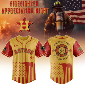 Houston Astros Firefighter Night Baseball Jersey Houston Astros Merch Good Fathers Day Gifts
