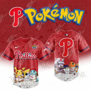 2025 Philadelphia Phillies Pokemon Go Special Edition Baseball Jersey Unique Baseball Gifts
