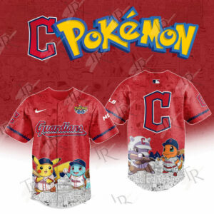 2025 Cleveland Guardians Pokemon Go Special Edition Baseball Jersey Gifts For Baseball Players