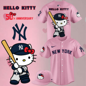 2024 New York Yankees World Series Shirt New York Yankees Jersey x Hello Kitty 50TH T-Shirt Gifts For Dad