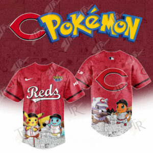 2025 Cincinnati Reds Pokemon Go Special Edition Baseball Jersey Gift For Baseball Lover