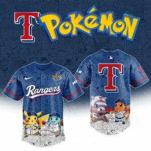 2025 Texas Rangers Pokemon Go Special Edition Baseball Jersey Gifts For Baseball Players