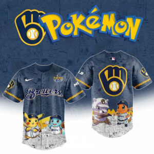 2025 Milwaukee Brewers Pokemon Go Special Edition Baseball Jersey Gift For Baseball Lover