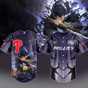 2025 Philadelphia Phillies x Solo Leveling Baseball Jersey Baseball Team Gift Ideas