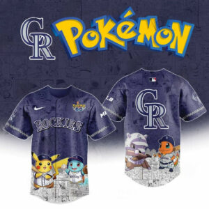 2025 Colorado Rockies Pokemon Go Special Edition Baseball Jersey Gift Ideas For Baseball Players