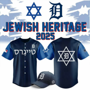 2025 Detroit Tigers Jewish Heritage Night Jersey Cool Gifts For Baseball Lovers