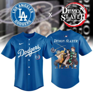2025 Los Angeles Dodgers Demon Slayer Baseball Jersey Gifts For Baseball Lovers