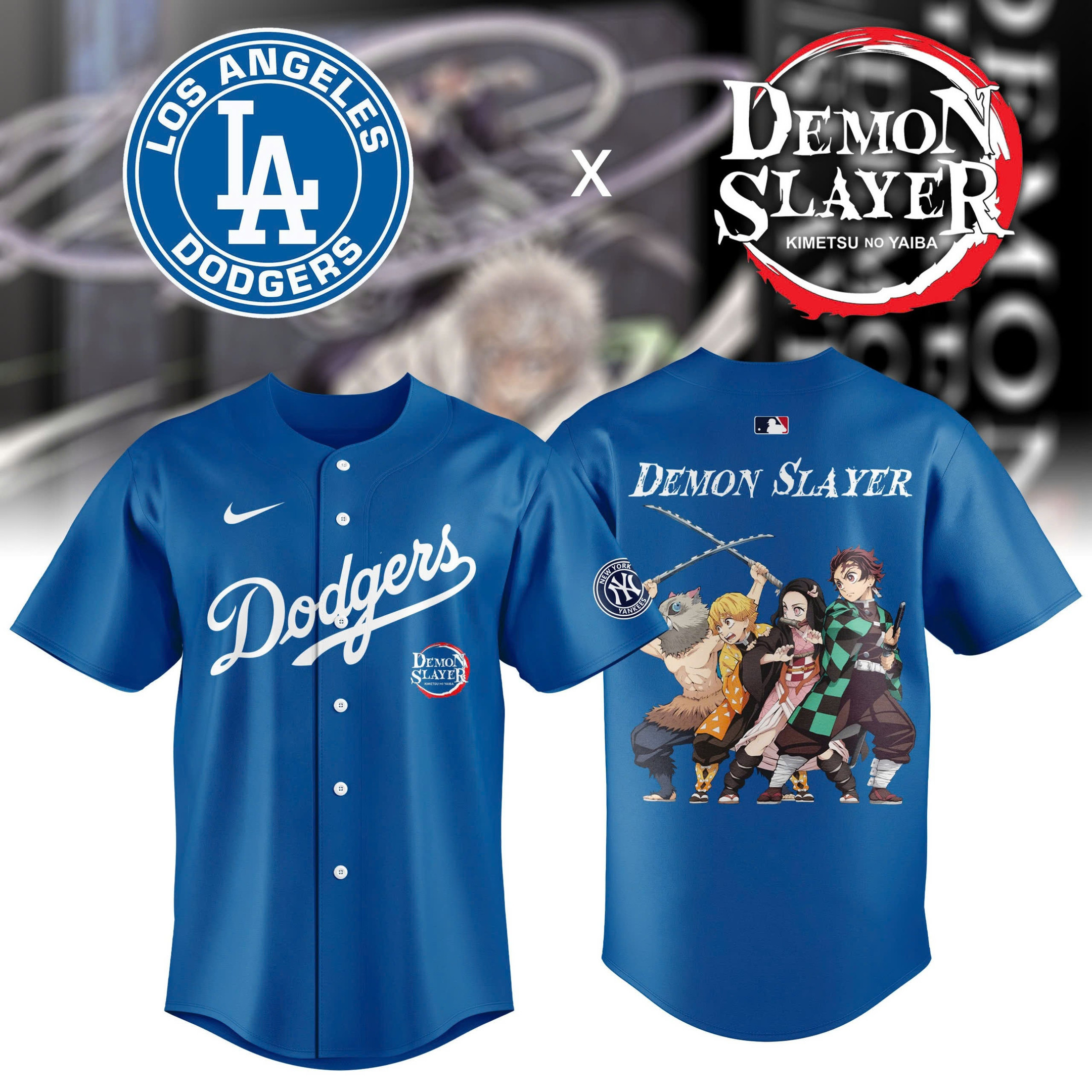 2025 Los Angeles Dodgers Demon Slayer Baseball Jersey Gifts For Baseball Lovers 1 2025 Los Angeles Dodgers Demon Slayer Baseball Jersey Gifts For Baseball Lovers