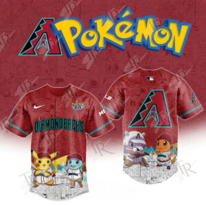 2025 Arizona Diamondbacks Pokemon Go Special Edition Baseball Jersey Gift Ideas For Baseball Players