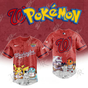 2025 Washington Nationals Pokemon Go Special Edition Baseball Jersey Gifts For Baseball Fans