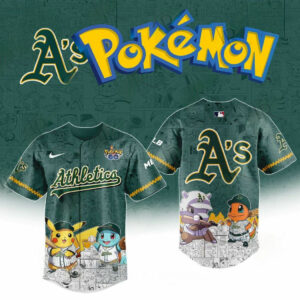2025 Athletics Pokemon Go Special Edition Baseball Jersey Gifts For Baseball Fans