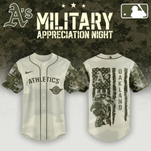 Athletics x 2025 Armed Forces Day Night Jersey Unique Gifts For Baseball Fans