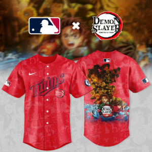 2025 Demon Slayer X Minnesota Twins Baseball Jersey Baseball Lover Gift Ideas