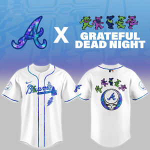 Atlanta Braves 2025 Grateful Dead Night Jersey Baseball Merch Unique Gifts For Fans