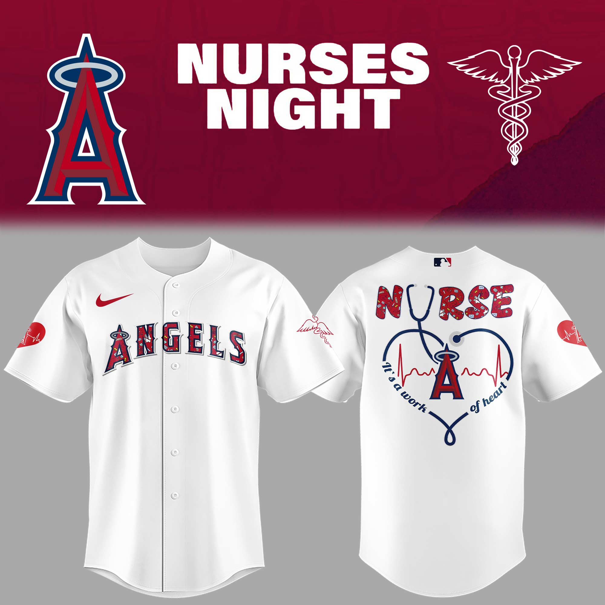 Angles Baseball Nurses Night Jersey Gifts For Baseball Players Gift For Baseball Lover 1 Angles Baseball Nurses Night Jersey Gifts For Baseball Players Gift For Baseball Lover